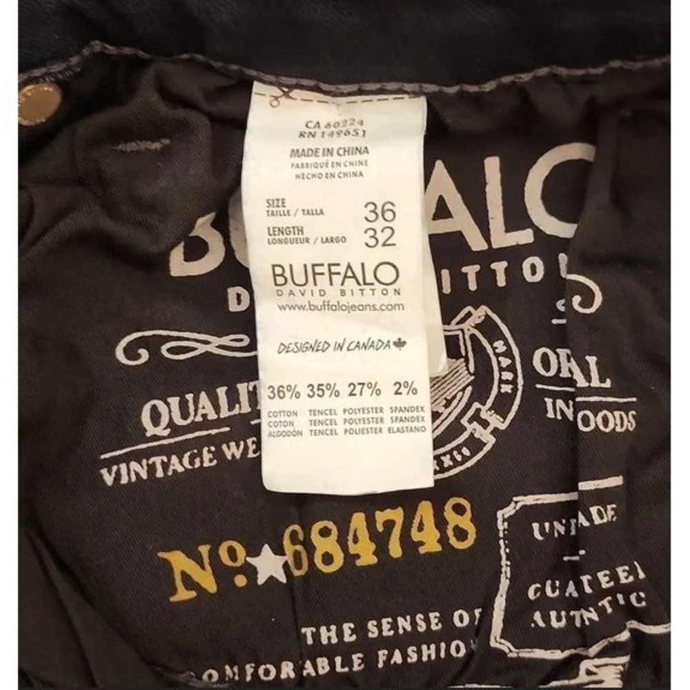 Buffalo David Bitton Slim Bootcut Jeans - 36x32 - Picture 8 of 8